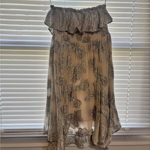 Free People Strapless Dress with Silver Accents